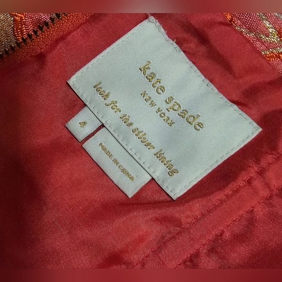 GORGEOUS KATE SPADE BROCADE LIKE NEW STRAPPLESS SZ 4 DRESS - Picture 2 of 9